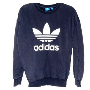 adidas black crew neck sweatshirt